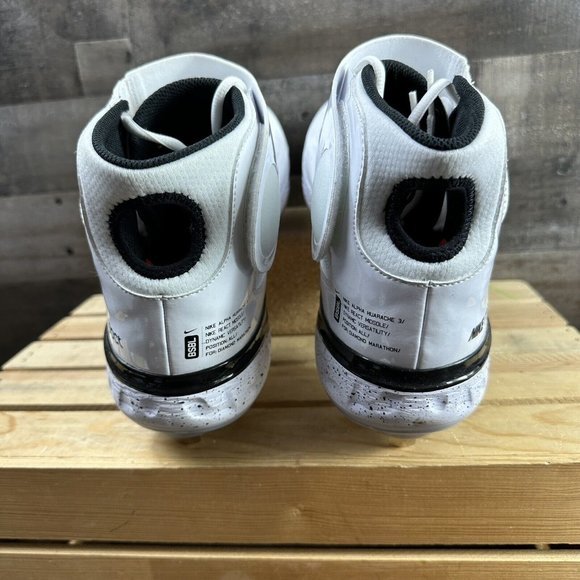 NEW NIKE ALPHA HUARACHE ELITE 3 MID WHITE BASEBALL CLEATS CV3550-105 MENS SZ 14 - Picture 4 of 5